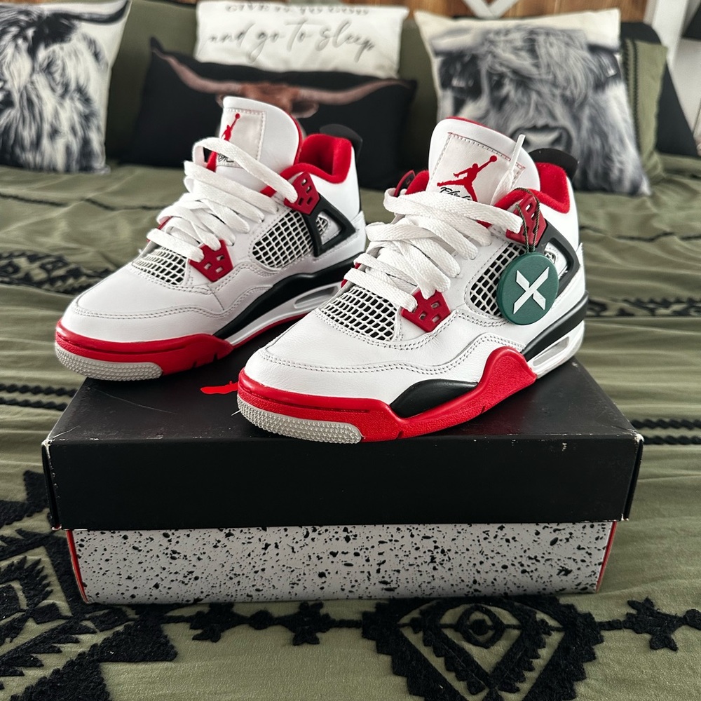 Jordan 4 Retro - White, Red, and Black